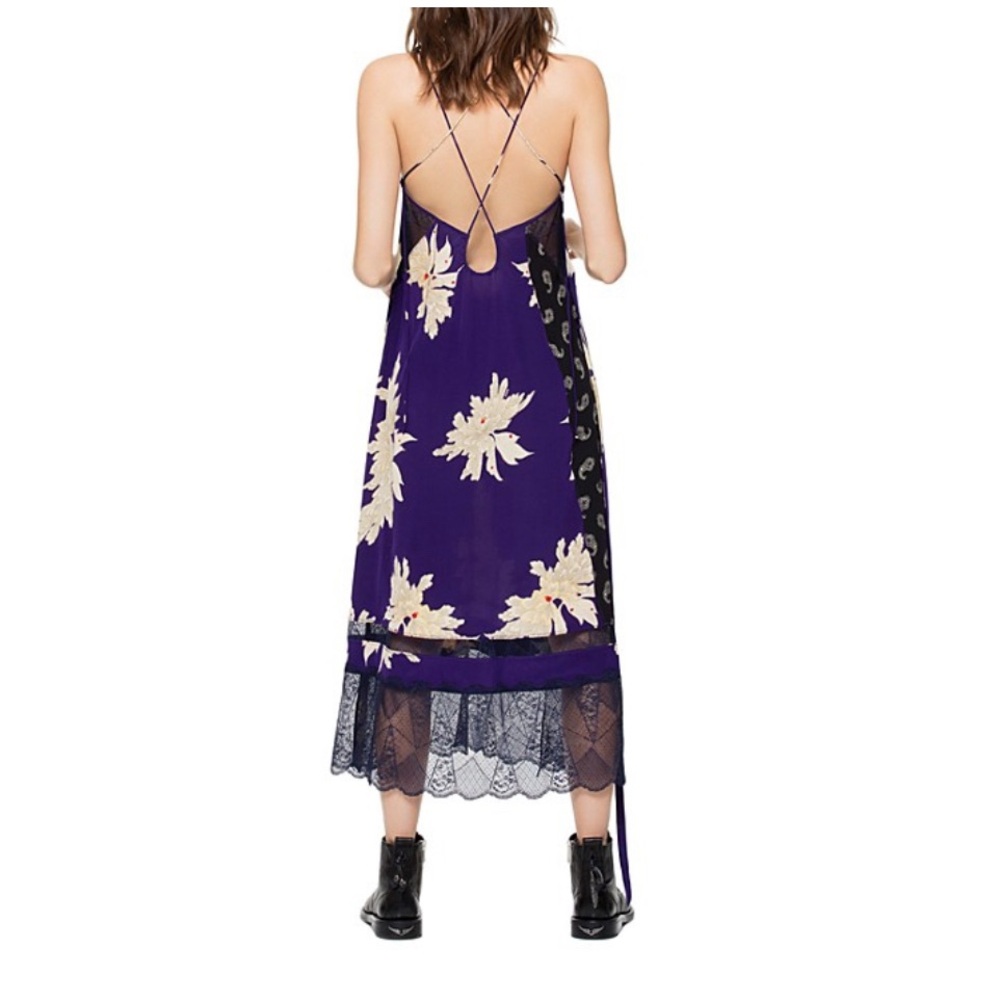 ZADIG & VOLTAIRE ROSES BLOSSOM SILK DRESS - Picture 2 of 9
